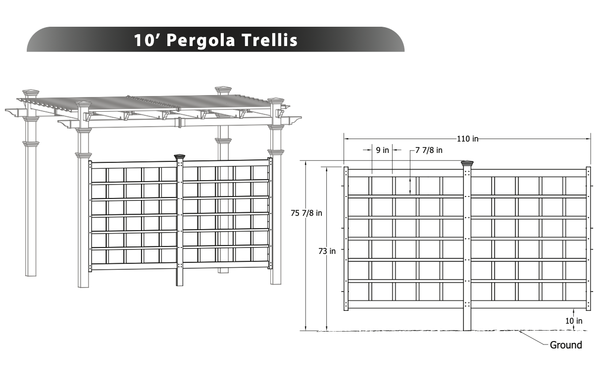 Pergola Privacy Trellis Image