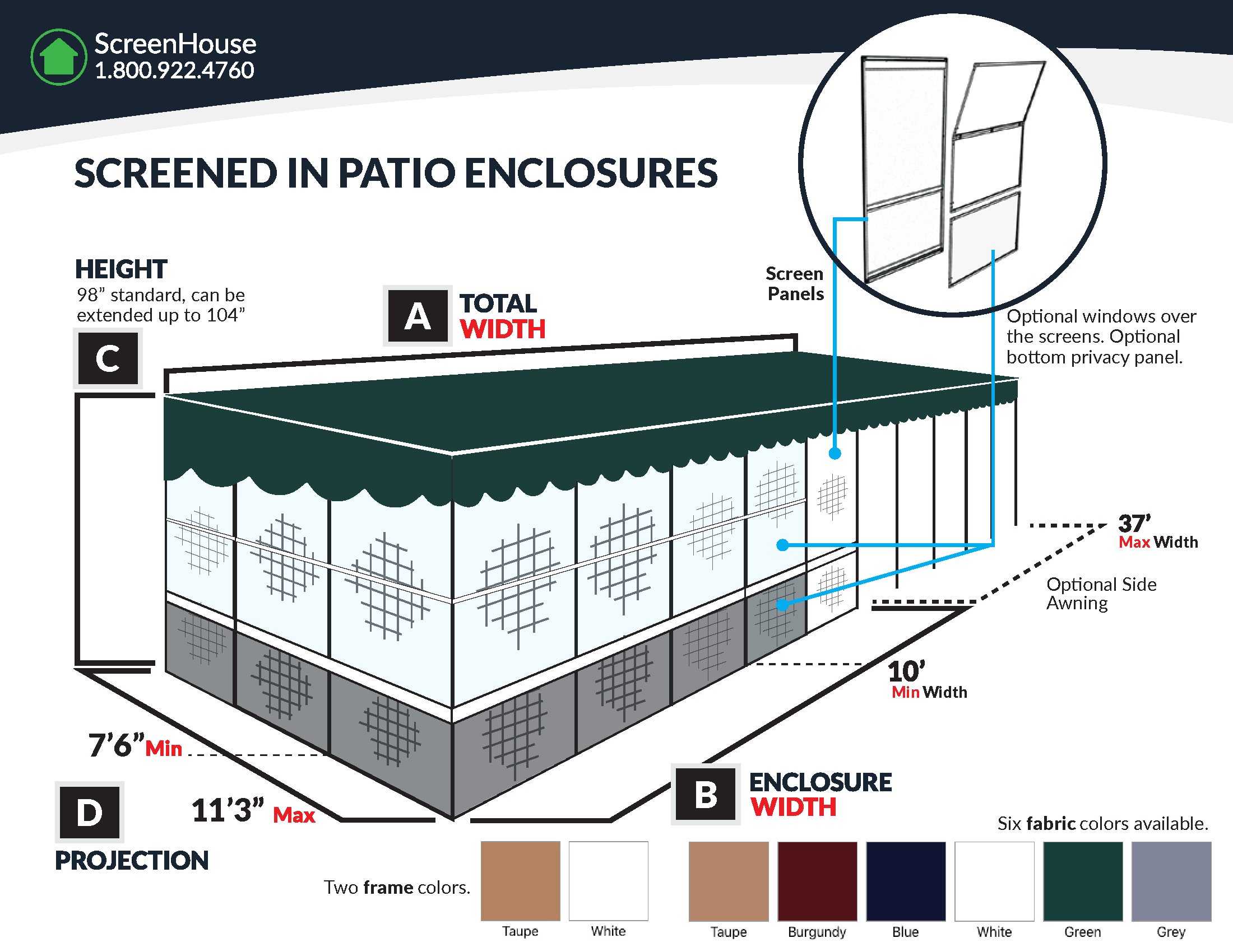 Guide for configuring the Soft Top Screen Rooms