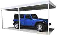 Wall Attached 10x20 Steel Carport