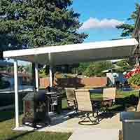 Top view of the 3 inch patio cover