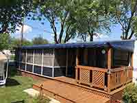 Trailer Screen Room with Awning